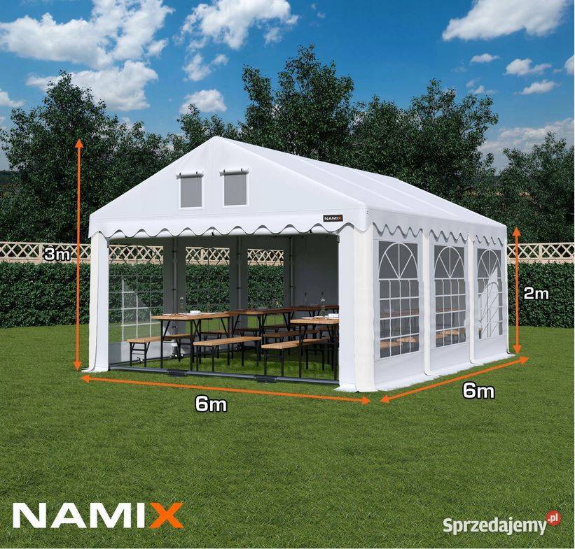Namiot GRAND 6x6 ogrodowy imprezowy garaż mazowieckie Jabłonna