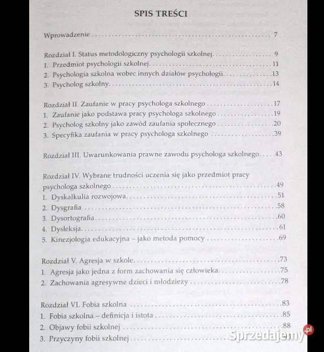 Wybrane zagadnienia z psychologii szkolnej M Z Rok wydania 2010 Chełm sprzedam