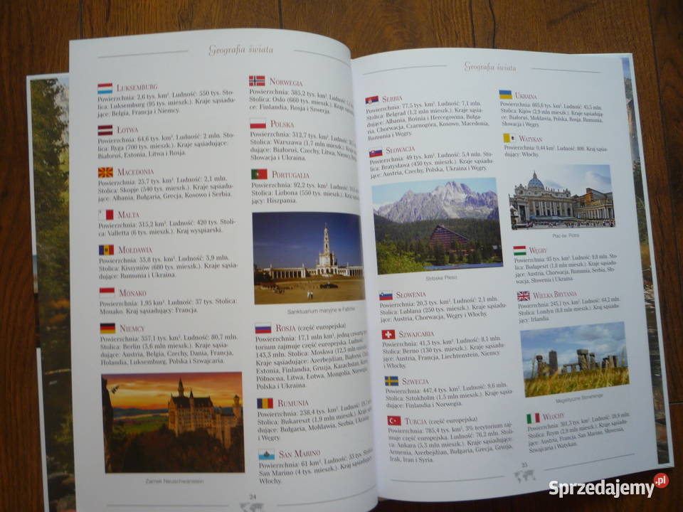 NOWA Geografia Świata Album E M Majcherczak Encyklopedie, słowniki i atlasy sprzedam