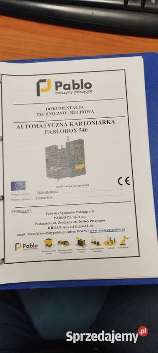 Automatyczna kartoniarka PABLOBOX 546 2020 r CE sprzedam