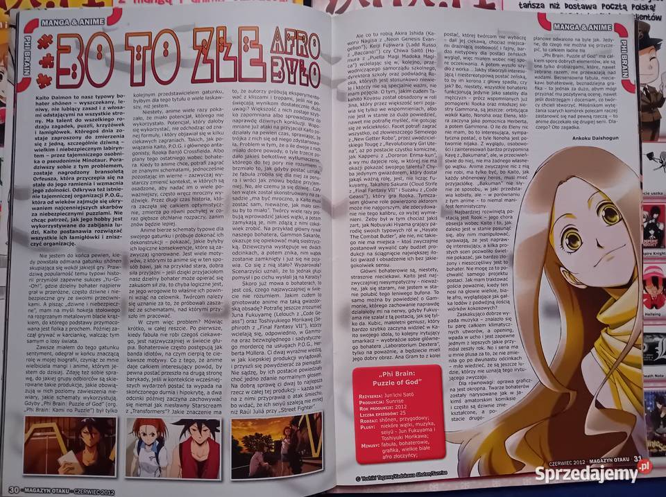Otaku magazyn mangi i anime Numery 35678 i 9 Koźminek