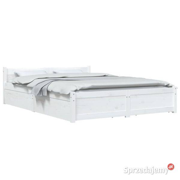 vidaXL Rama łóżka z szufladami biała 140x200 mazowieckie Warszawa sprzedam