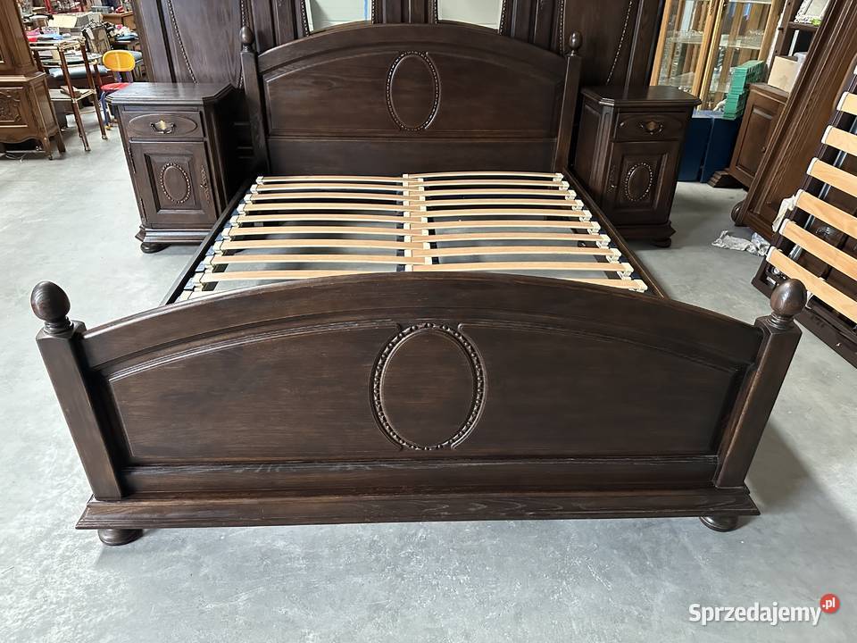 Masywna dębowa sypialnia łóżko 160 szafki komoda Sławoszewek