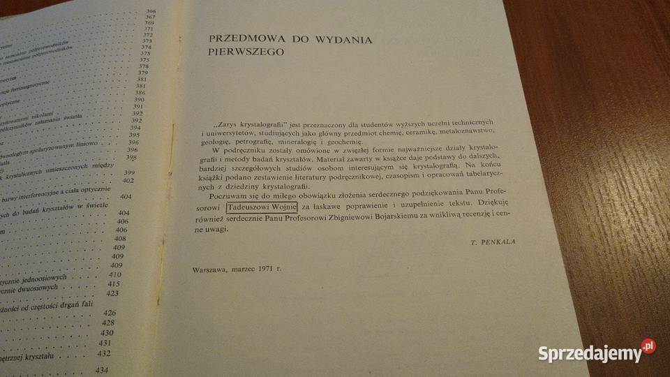 Zarys krystalografii Tadeusz Penkala 1976 wyd 2 sprzedam