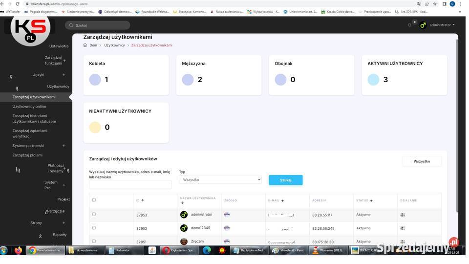 Serwis wielotematyczny na wzór facebooka Skarżysko-Kamienna