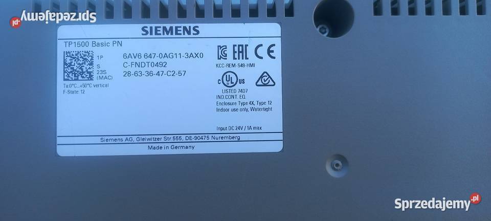 Siemens TP1500 Basic PN sprzedam