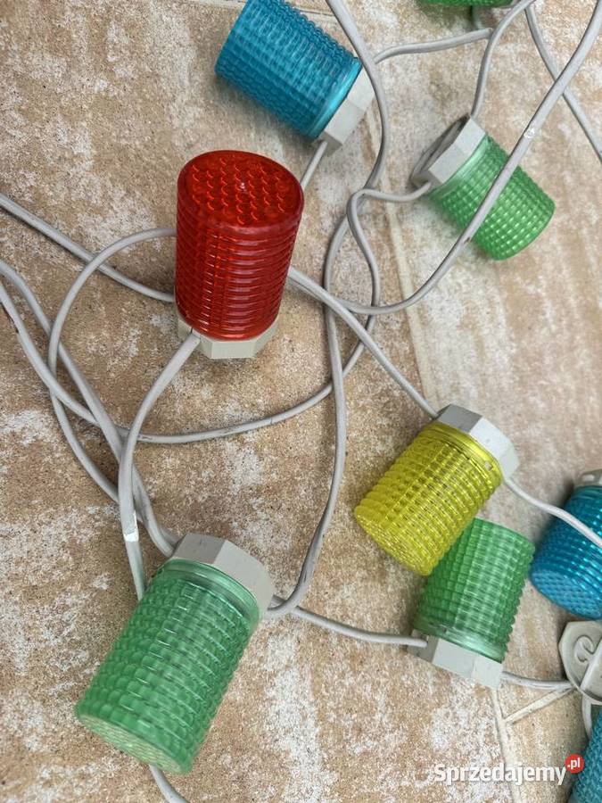 Lampki PRL girlandy oświetlenie zewnętrze Garwolin