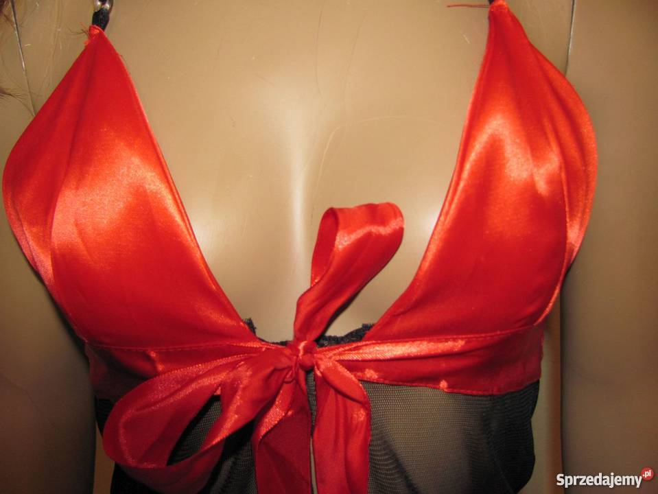 sexi koszulka nocna z czerwonym krawatem sprzedam