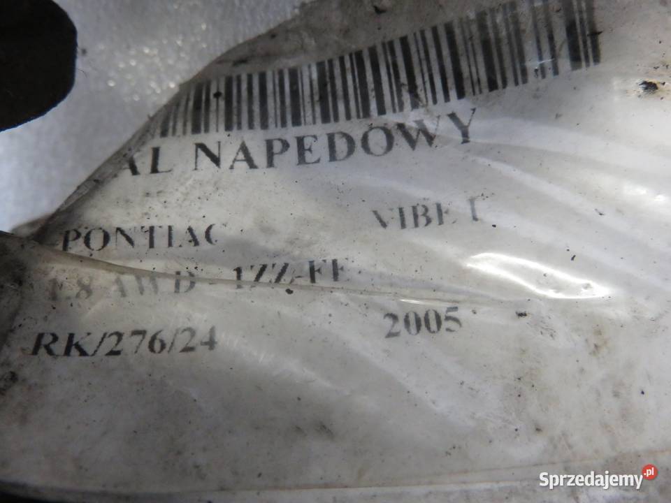 WAŁ NAPĘDOWY PONTIAC VIBE I 18 AWD 1ZZFE