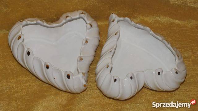 Szkatułki puzderka porcelanowe w kształcie serca Inowrocław