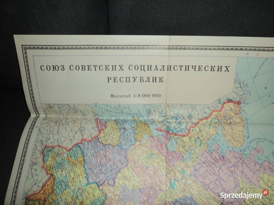 Ostatnie wydanie mapy ZSRR przed jego rozpadem Nowy Sącz sprzedam