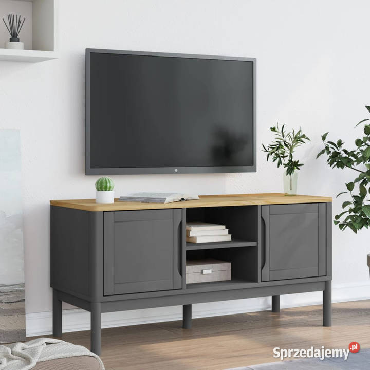 Szafka RTV FLORO szara 114x43x55 lite drewno Warszawa