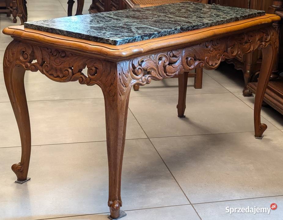 Piękny stolik ludwikowski z marmuremsklep
