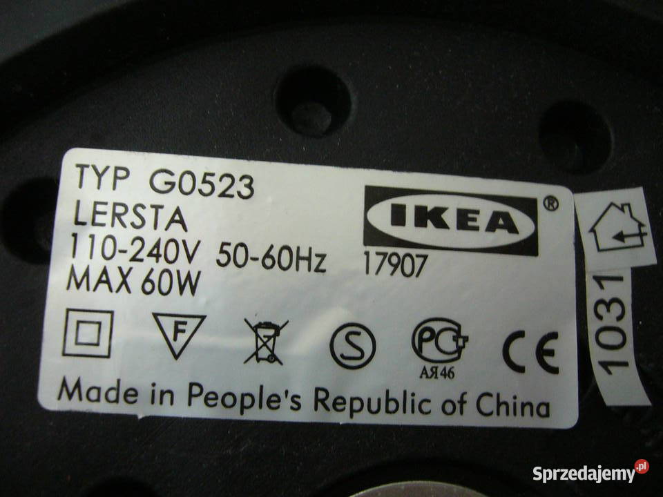 Lampa stojąca aluminiowa do czytania IKEA Lersta Warszawa