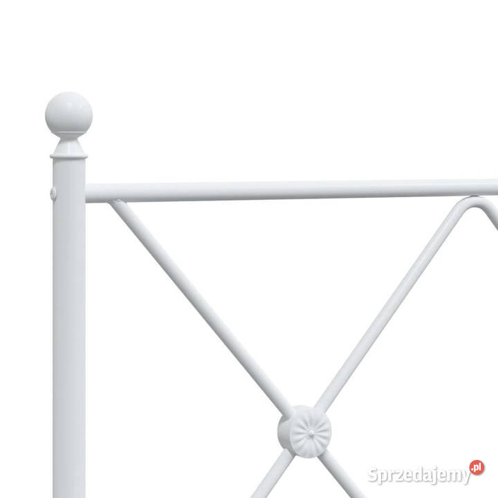 Łóżko Metalowe Białe Rama Łóżka Ze Stelażem 207cm Warszawa