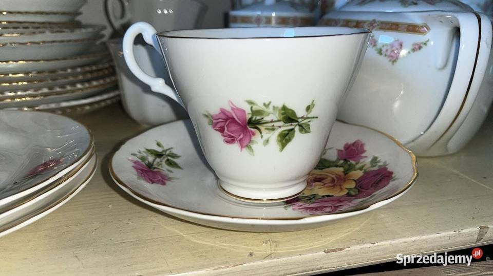 Filiżanka z talerzykiem deserowym Royal Straut Gdańsk sprzedam