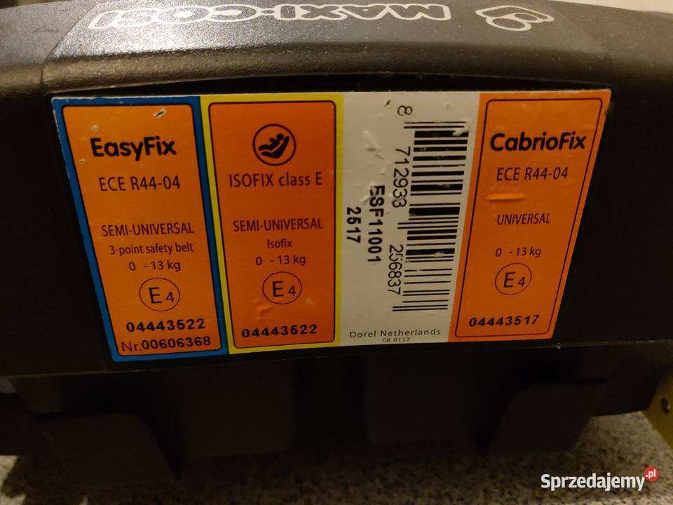 Fotelik i baza maxi cosi cabrio fix nowy 0-12kg Warszawa
