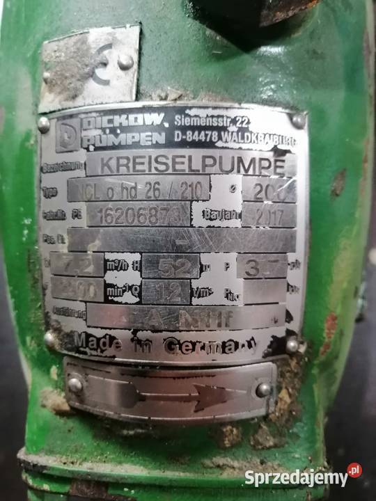 Pompa Dickow Kreiselpumpe Ncl o HD 26210 2017 śląskie Cieszyn