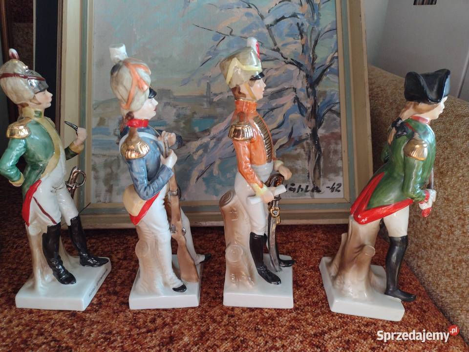 Figurki żołnierzy napoleońskich z porcelany Toruń sprzedam