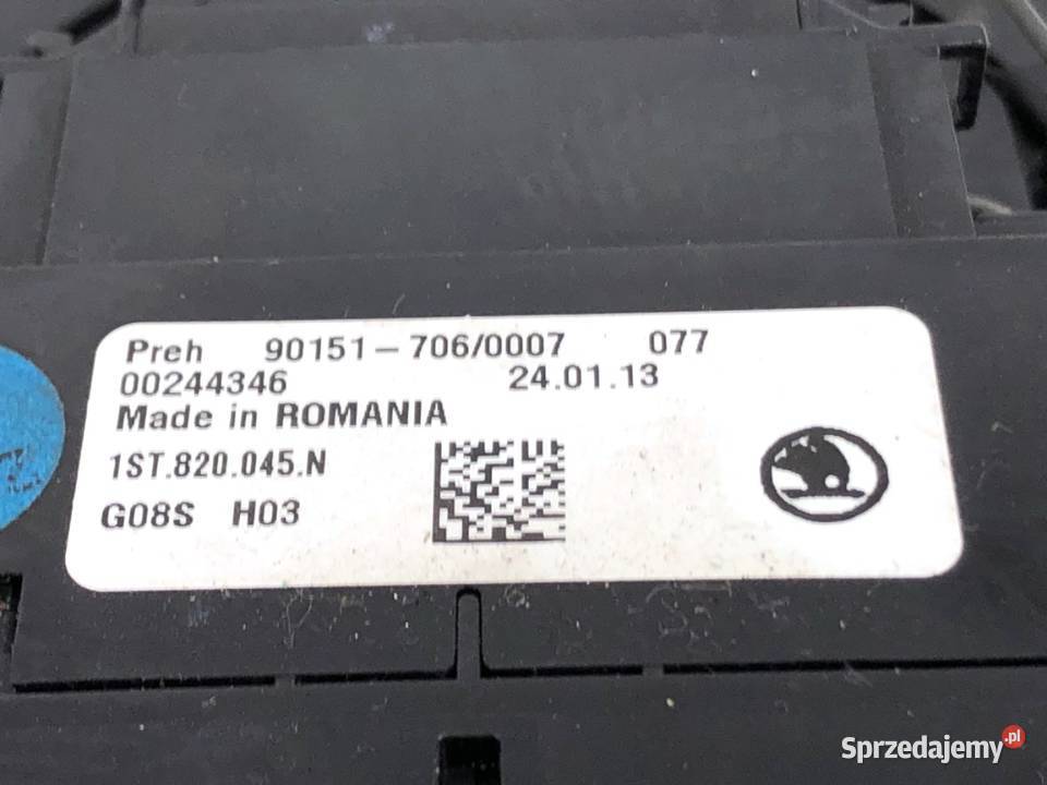 PANEL STEROWANIA NAWIEWU SKODA CITIGO 1ST820045N podkarpackie