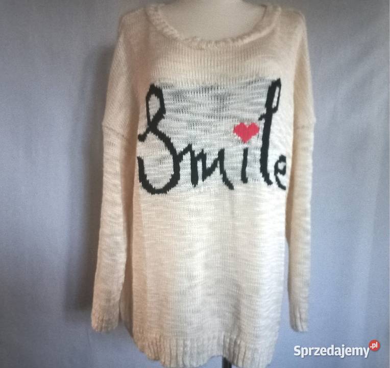 Sweter kremowy Tunika r One Size NOWY Moda i Styl Białystok