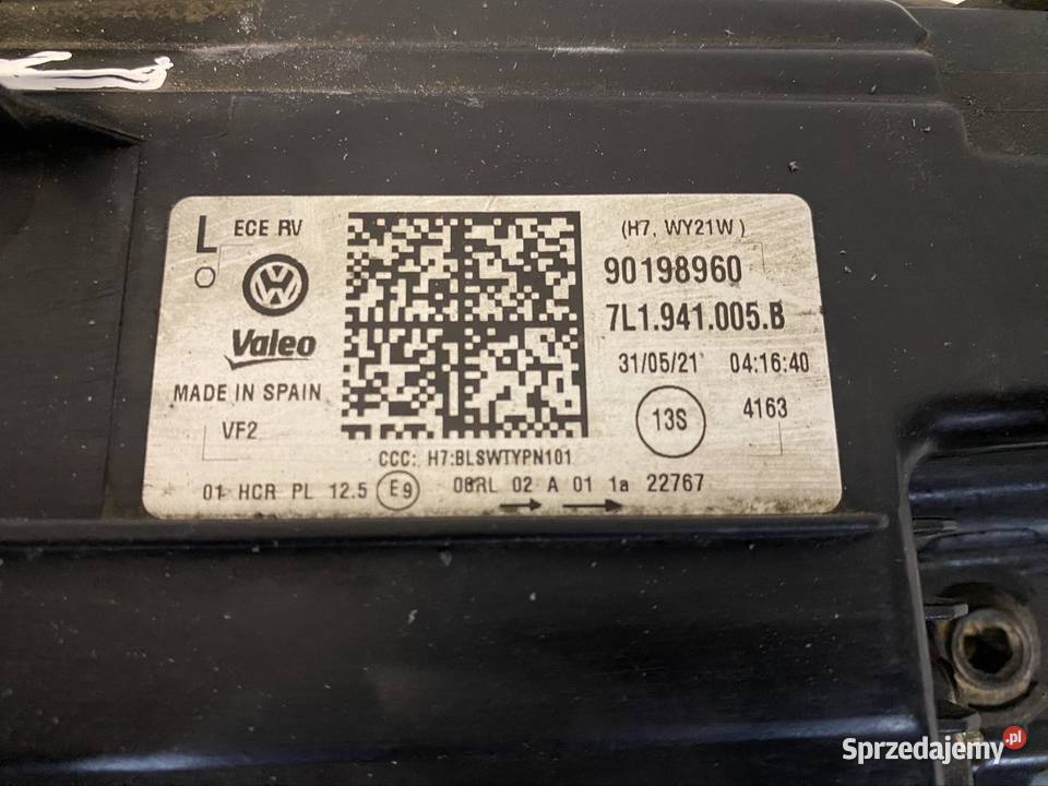 VW TRANSPORTER T6 LIFT LAMPA LEWA PRZÓD osobowe