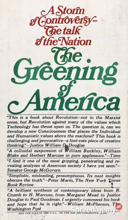 Książka The Greening of America Charles A Reich Pozostałe Poznań