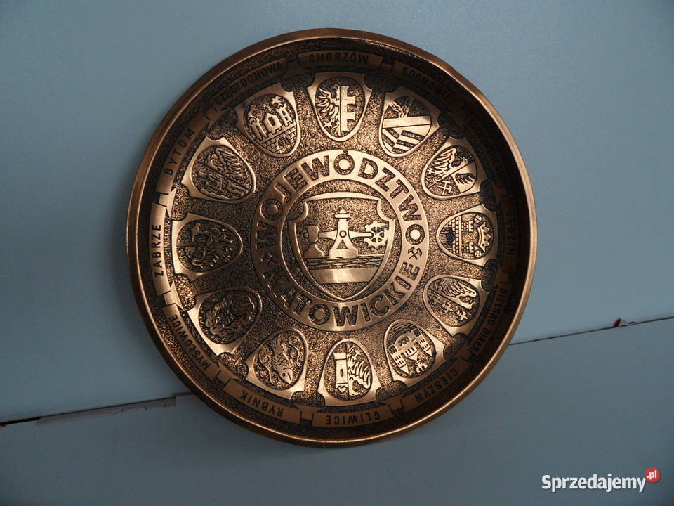 Talerz miedziany województwo katowickie Rzeszów
