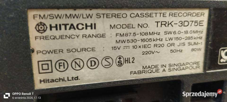 Boombox Hitachi Sosnowiec