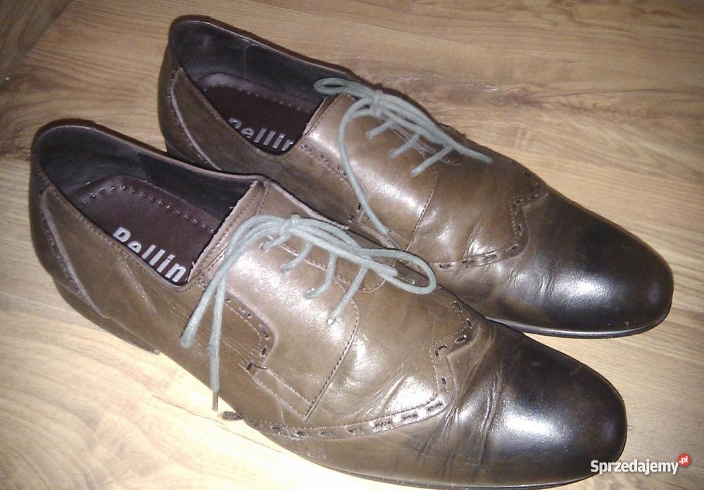 Włoskie Buty Męskie Pellini Skóra R 42 brązowy/beżowy Półbuty Warszawa sprzedam