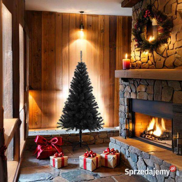 vidaXL Sztuczna choinka ze stojakiem czarna 150 Warszawa sprzedam