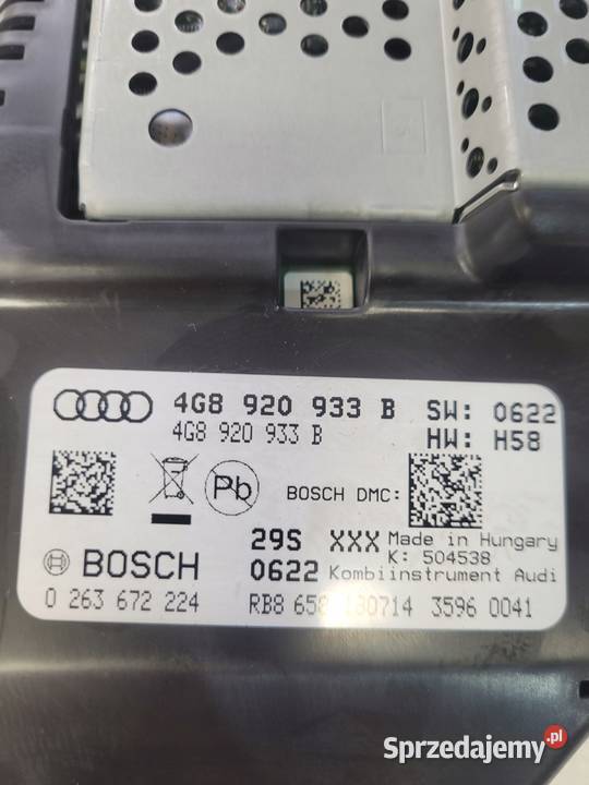 LICZNIK ZEGARY AUDI A6 C7 A7 30 TDI 4G8920933B Liczniki i zegary Przystajń sprzedam