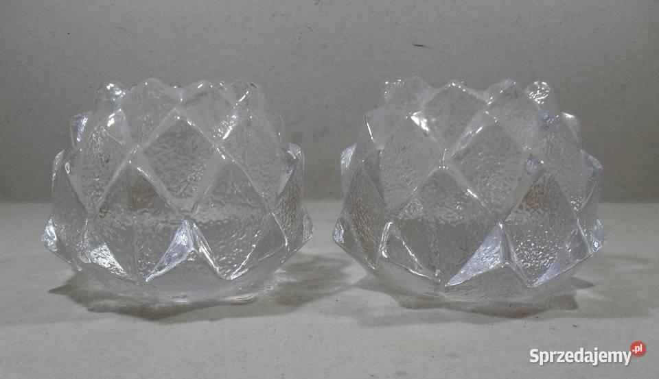 Orrefors Świeczniki Krystałowe Kotte Szyszka 2 Warszawa