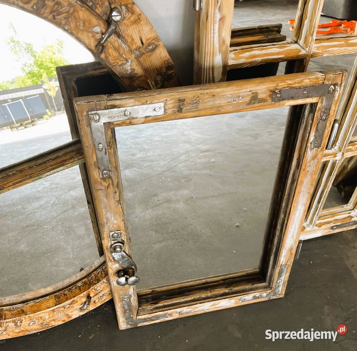 Lustro Stare okno rama okienna retro loft lustro