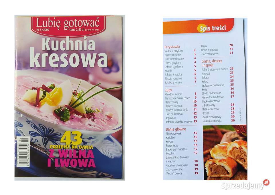 PRZEPISY KUCHARSKIE zestaw książek i czasopism Hajnówka sprzedam