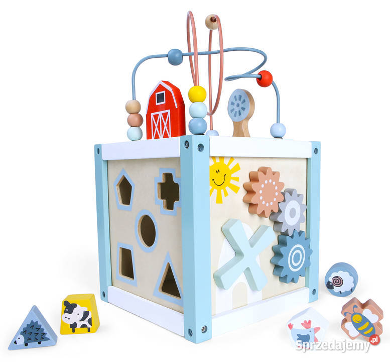 Drewniana kostka edukacyjna sorter klocki
