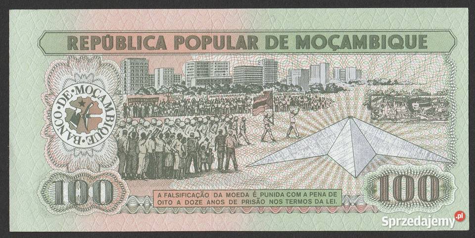 MOZAMBIK 100 METICAIS 1983 AQ STAN BANKOWY UNC Łódź