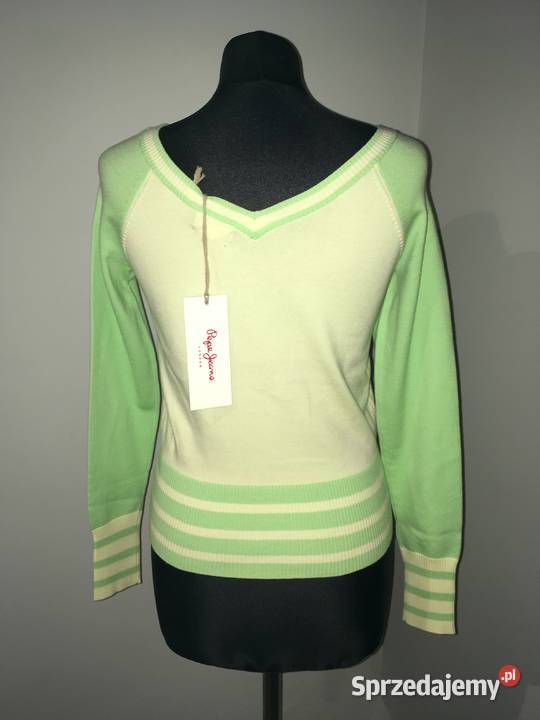 Nowy sportowy krótki sweter Pepe Jeans seledyn S zielony Nisko sprzedam