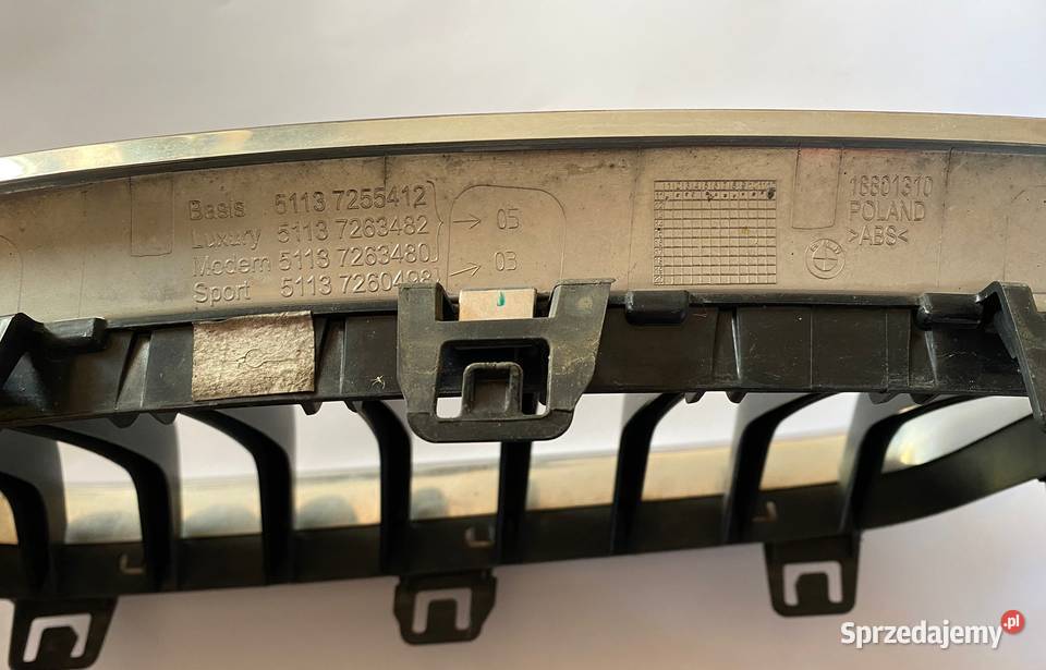 BMW OE 51137255412 nerka grill atrapa łódzkie Łódź