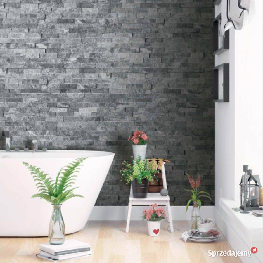 Panel ścienny Marmur Stackstone Cloudy Black małopolskie Kraków