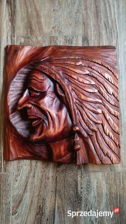 Płaskorzeźba Indianin