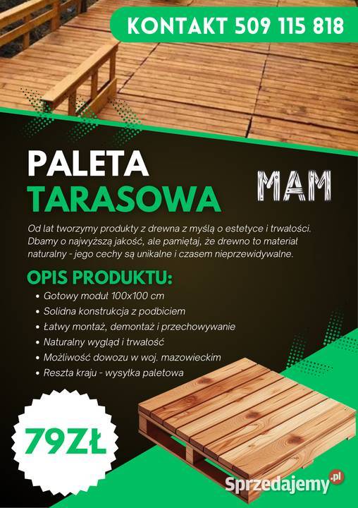 TARAS PLATFORMA PALETA TARASOWA 1 ELEMENT Marki
