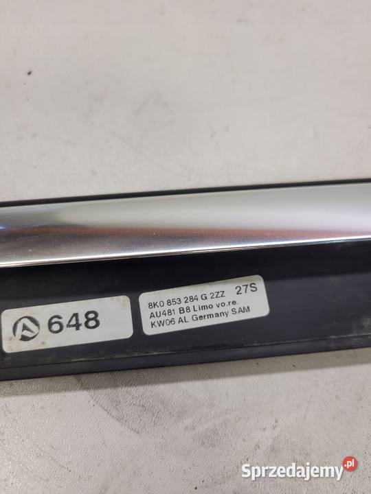 LISTWA CHROM DRZWI AUDI A4 B8 PP 8K0853284G śląskie Przystajń