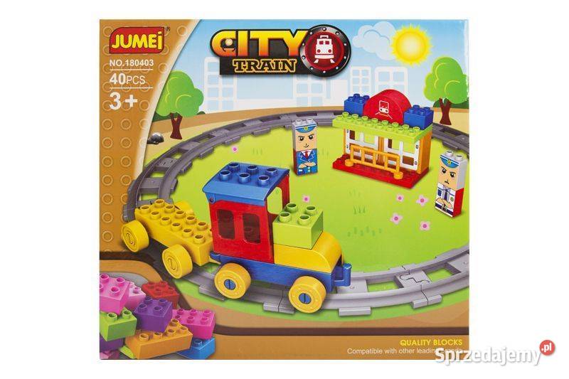 Klocki Jumei 3 City KOLEJKA 40 elementów 28x26 Klocki Poznań