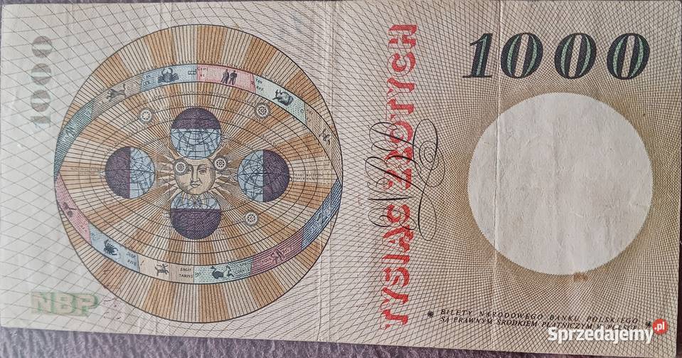 1000 M Kopernik 29X1965 r seria E ładne wielkopolskie Konin