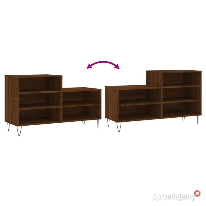 Szafka na buty brązowy dąb 102x36x60 WM831395 Warszawa