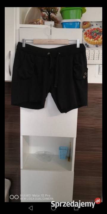 Spodenki czarne damskie Krótkie Moszczenica