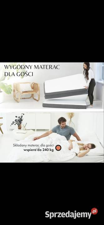 Składany materac z funkcją sofy 140x195x14 Pozostałe Tychy
