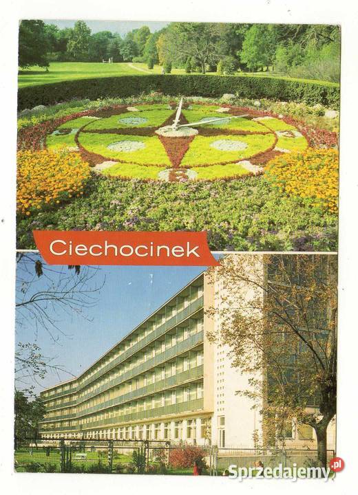 CIECHOCINEK ZEGAR KWIATOWY POCZTÓWKA Krynki