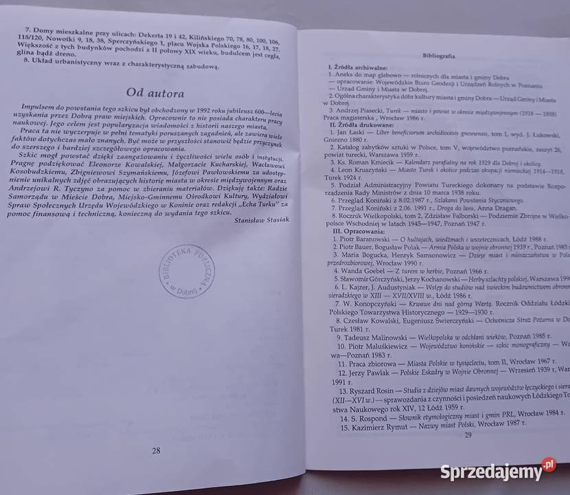 Folder Dobra zarys dziejów Miasta Stanisław Koźminek
